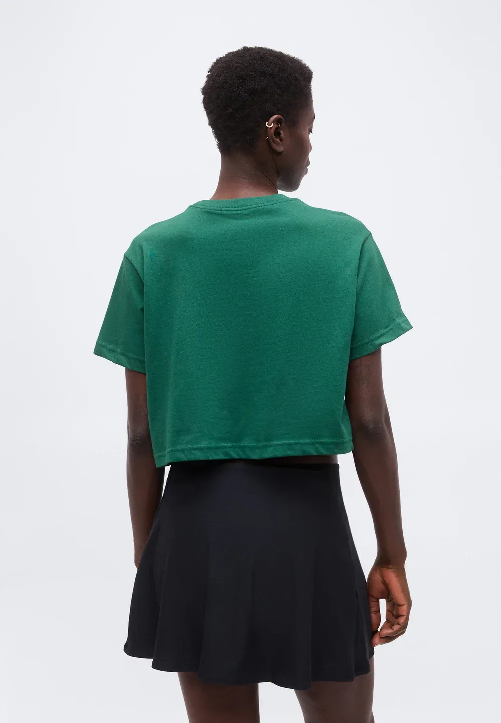 Укороченная футболка с принтом Tee slam crop Nike Performance, Gorge Green — фото 3