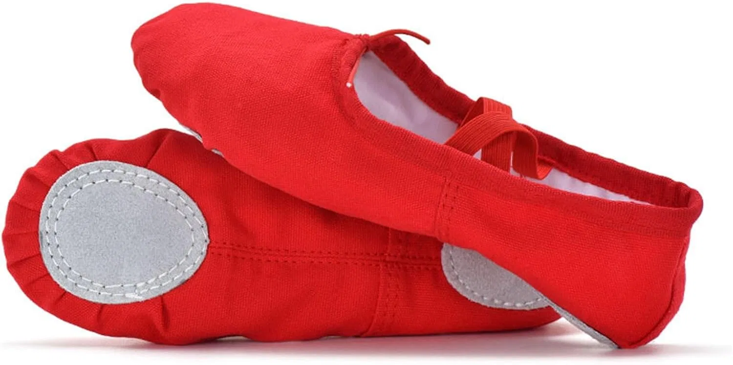 Детские балетки для девочек с мягкой подошвой, Red — фото 2