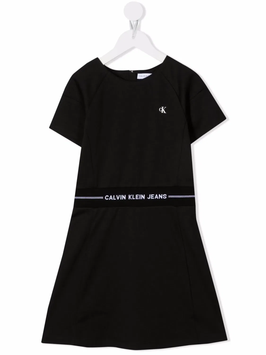 Платье с логотипом на поясе Calvin Klein, черный