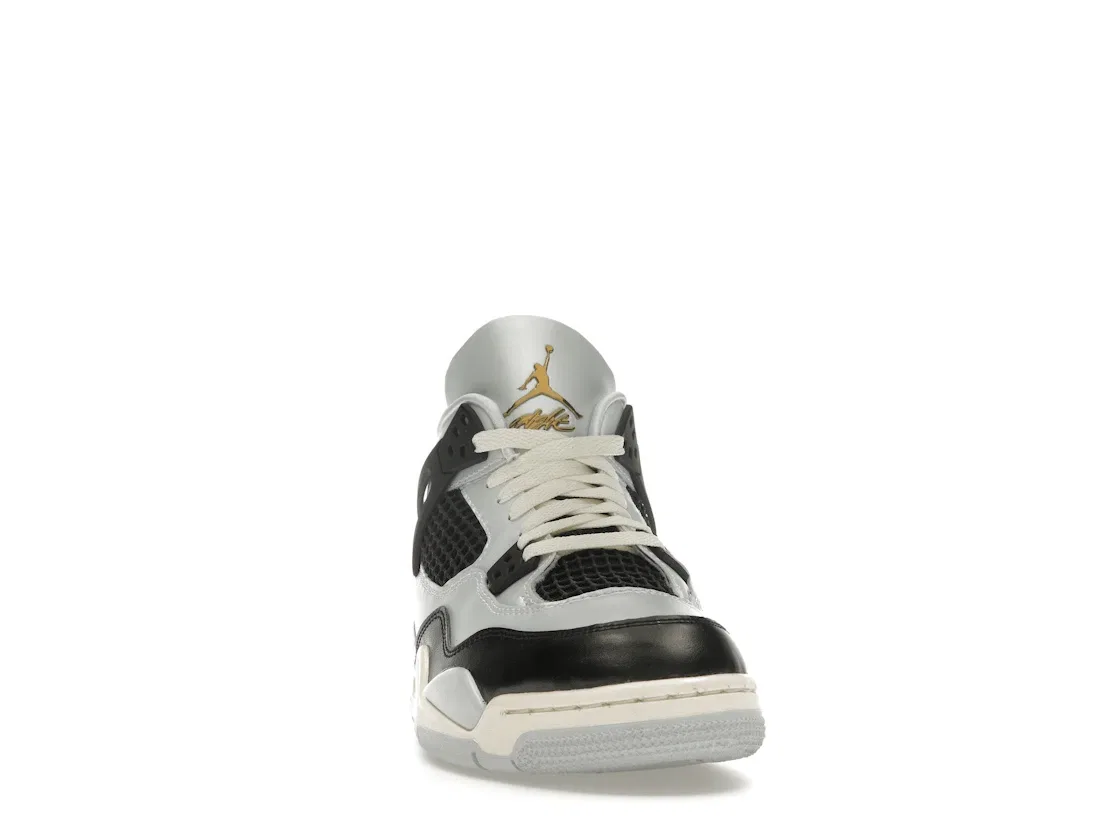 Детские кроссовки Lifestyle Jordan 4 Retro Jordan Pure Platinum Metallic Gold Black Sail — фото 2