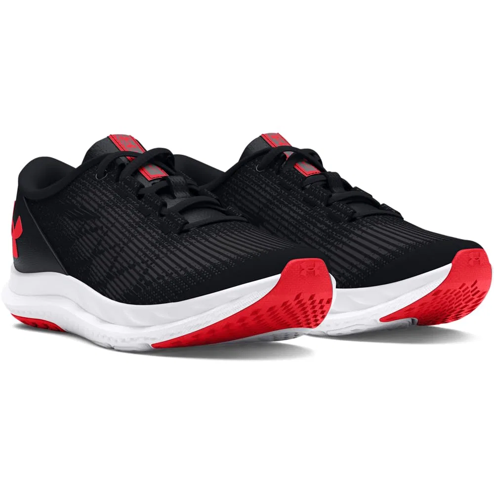 Детские кроссовки для мальчиков легкие Speed Swift Under Armour, Black Grey Titan Red Racer — фото 2