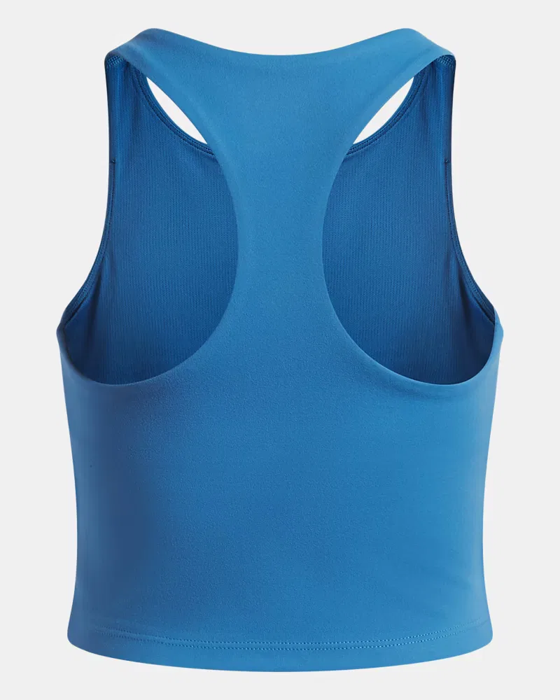 Майка для девочек со встроенным бра-топом UA Motion UnderArmour, Aegean Blue/Blackout Navy — фото 2