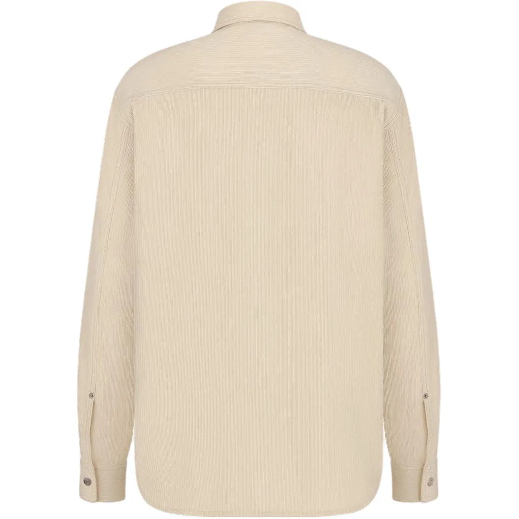 Мужская рубашка с принтом ling Button-Up Overshirt DIOR, White — фото 2