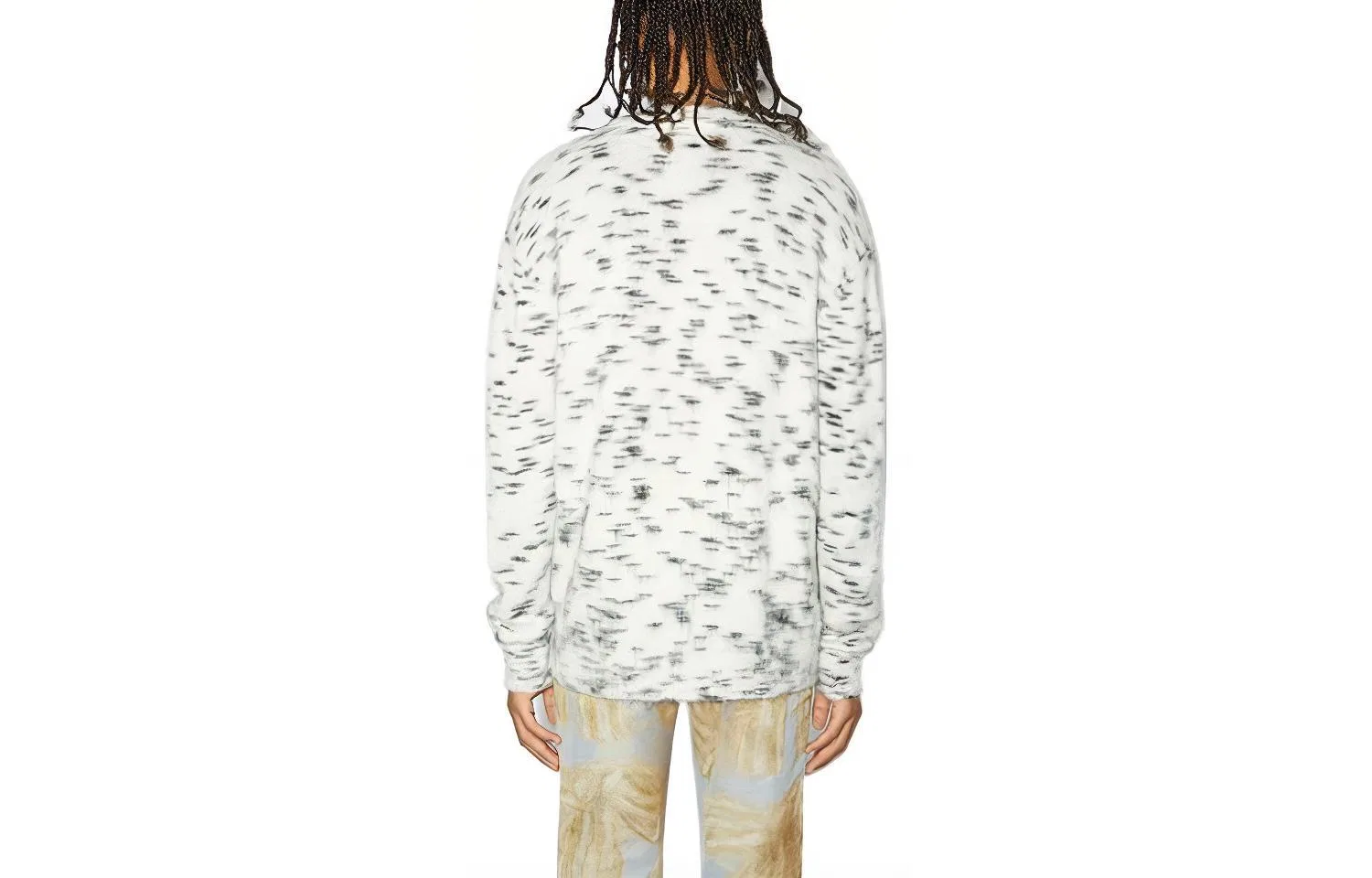 Мужской свитер с круглым вырезом Acne Studios, White — фото 3