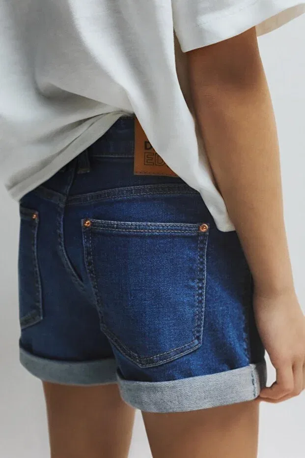 Детские шорты для девочек джинсовые Lefties, Medium Blue — фото 4