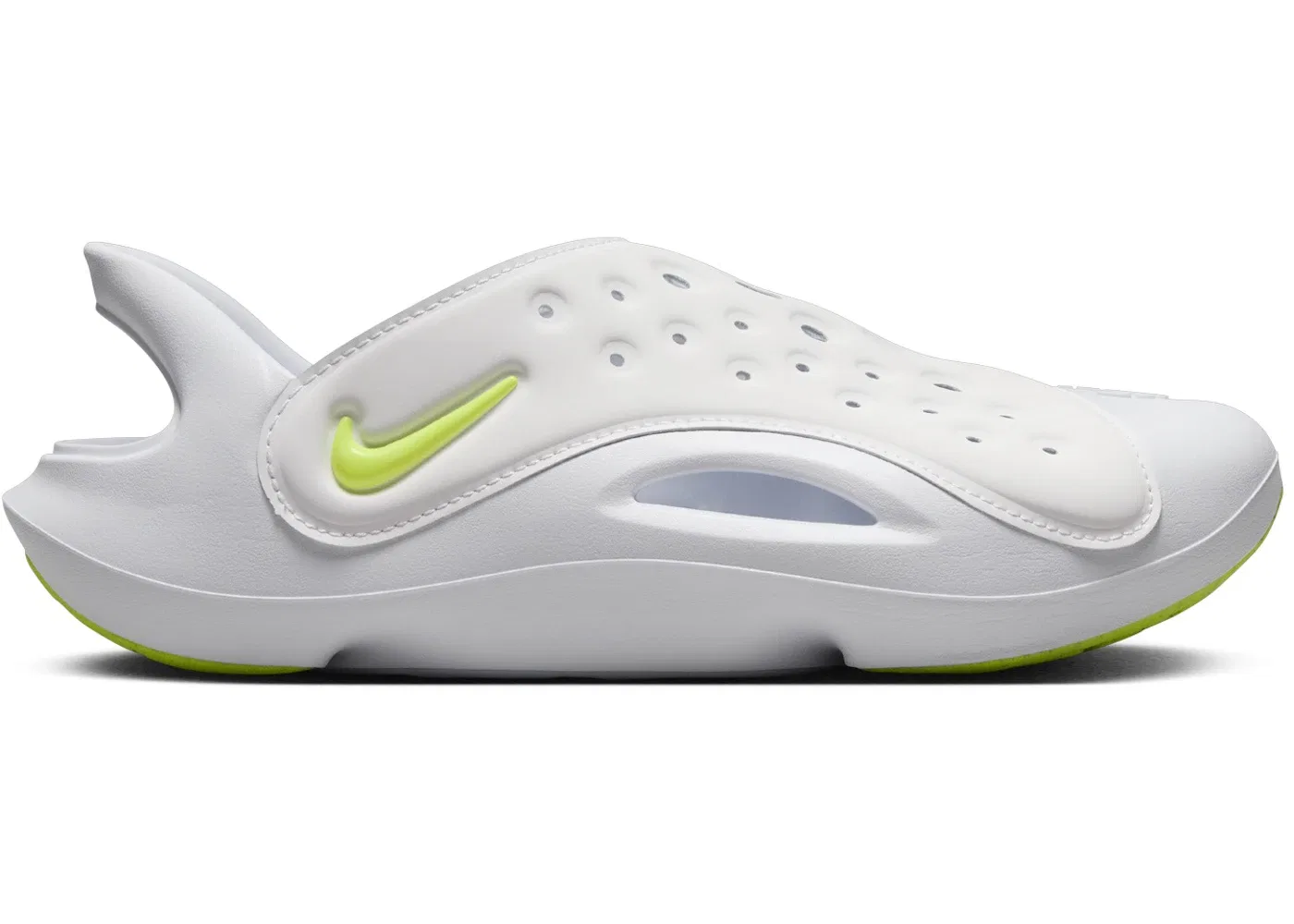 Детские шлепанцы Nike Aqua Swoosh Nike, White Pure Platinum Volt