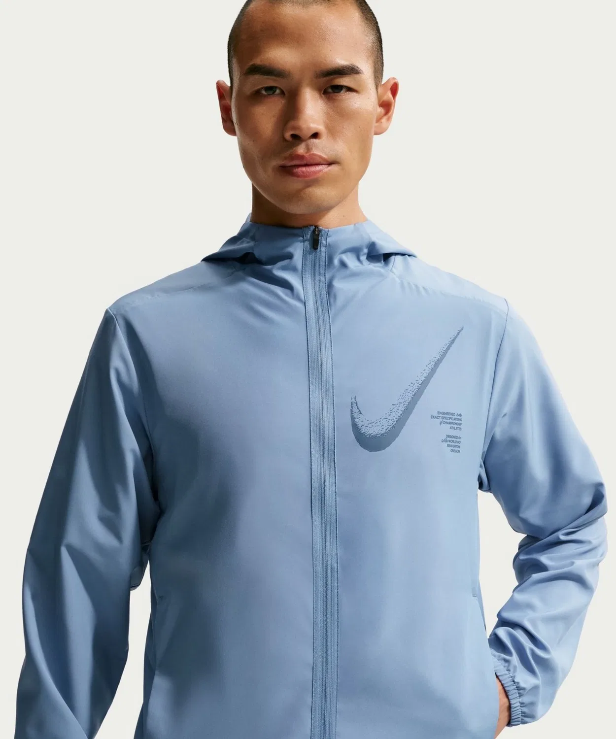 Мужская куртка из полиэстера с принтом DF Form GFX NIKE, Saks Blue