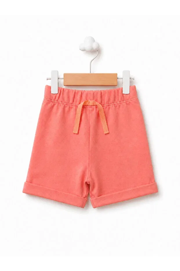 Детский комплект шорт для девочек хлопковый Basics For My Baby, Pudra-Fuşya-Pembe — фото 4