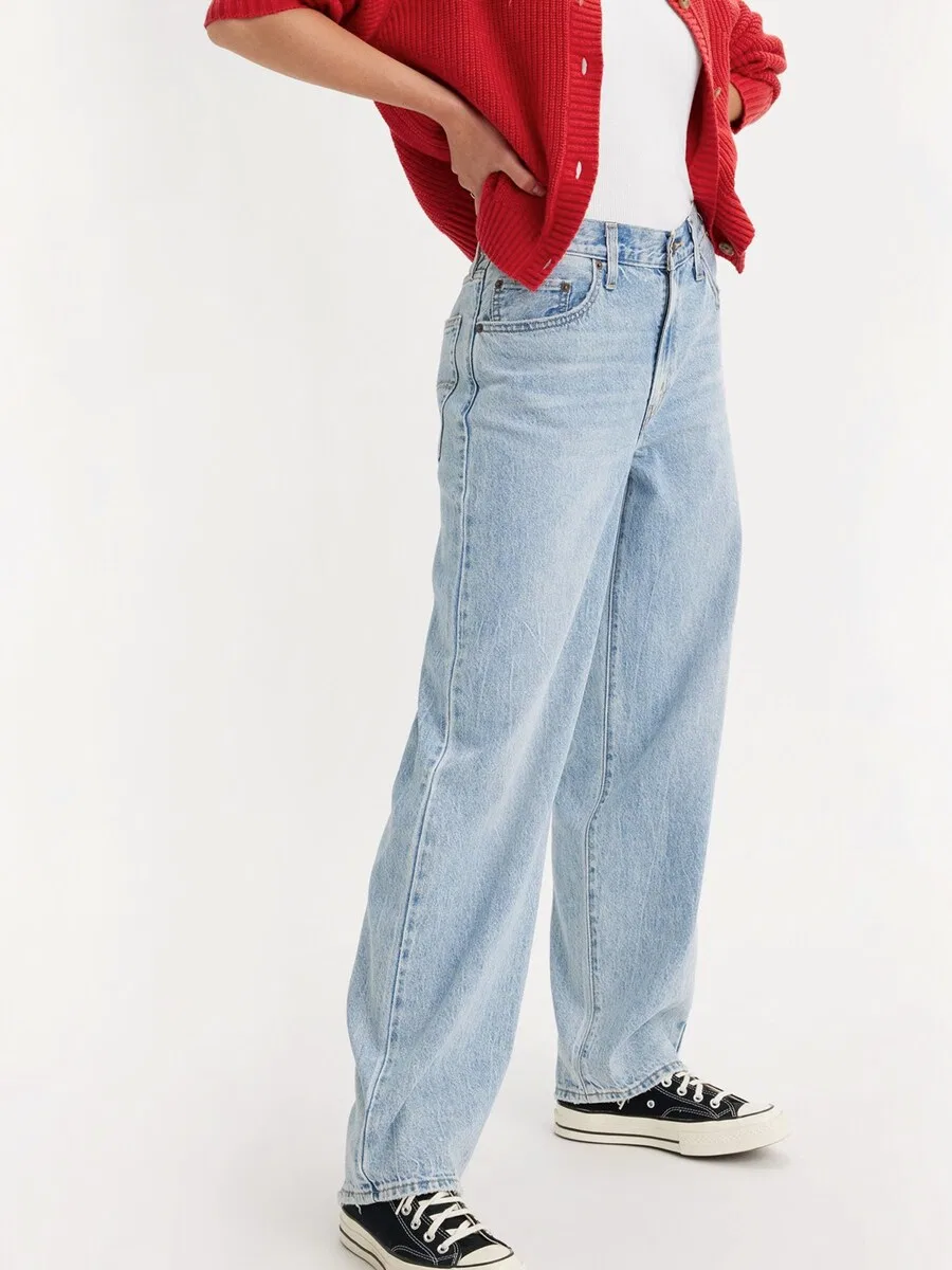 Джинсы LEVI'S Baggy Jeans 'BAGGY DAD' светло-голубого цвета — фото 2