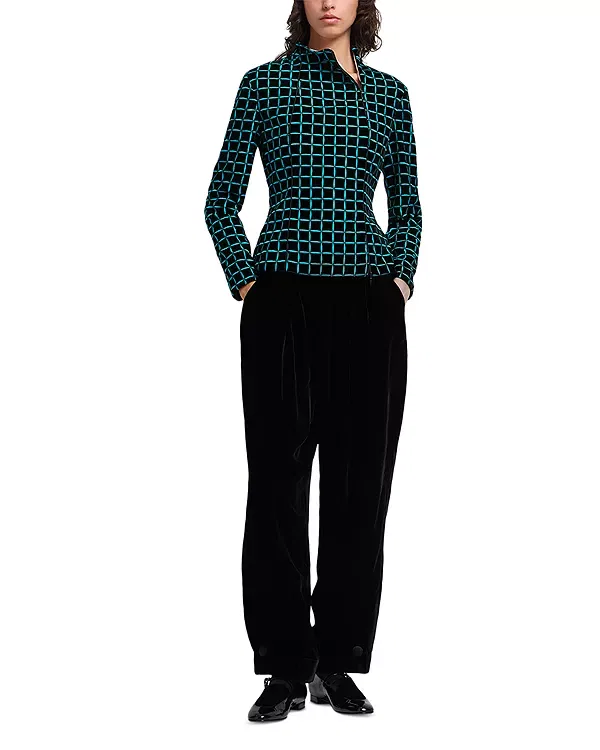 Женская куртка с вышивкой Emporio Armani, Solid Black — фото 2