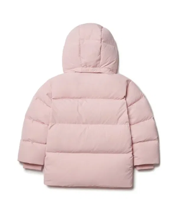 Пуховик капюшонный короткий Musinsa Standard Kids, розовый — фото 3