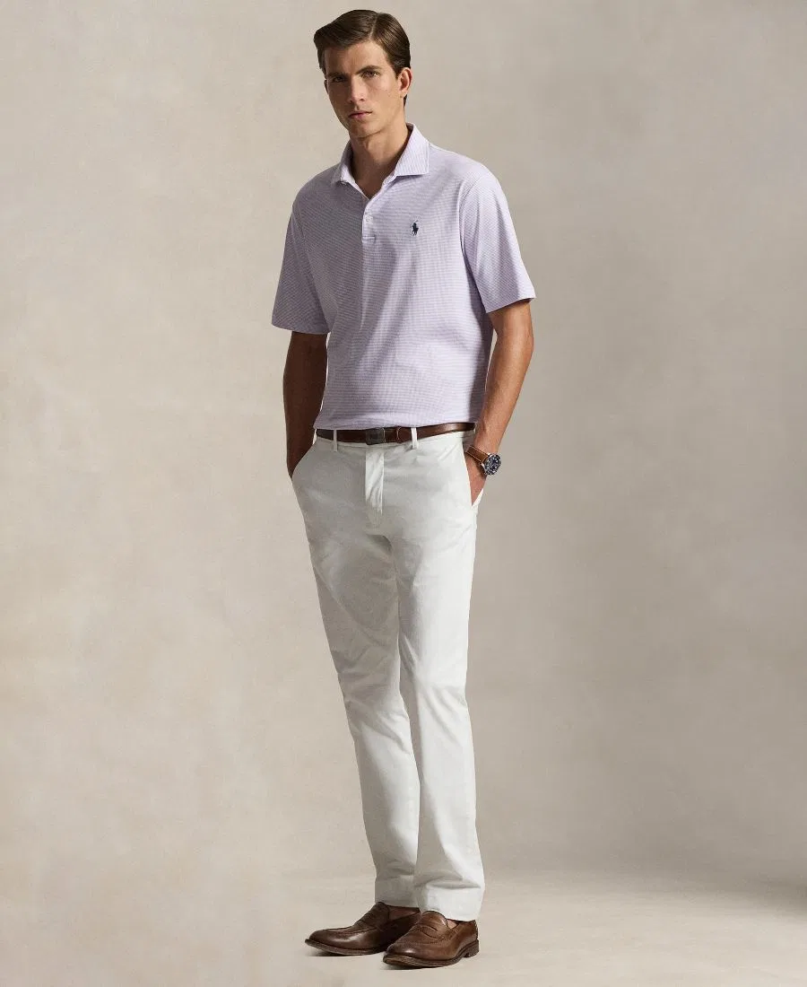 Мужское поло классического кроя с принтом в клетку Polo Ralph Lauren, Fairway/Powder Purple — фото 2