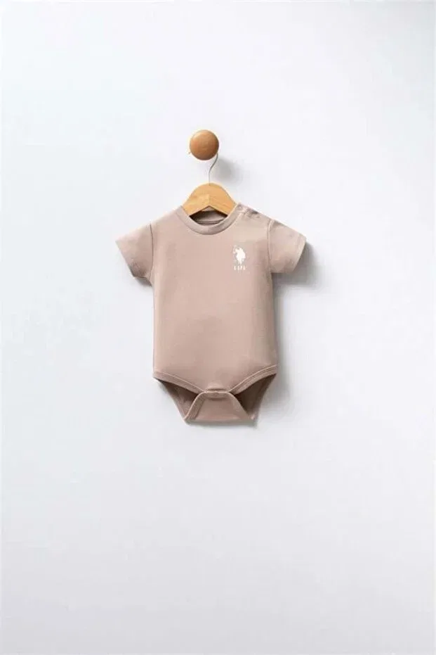 Детский для мальчиков комплект боди-комбинезонов с принтом U.S. Polo Assn., White — фото 4