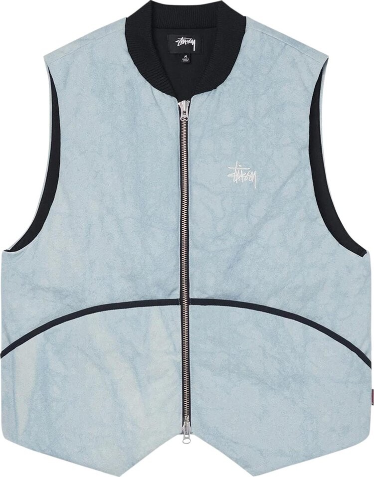 

Жилет Stussy Washed Canvas Primaloft Vest 'Light Blue', синий
