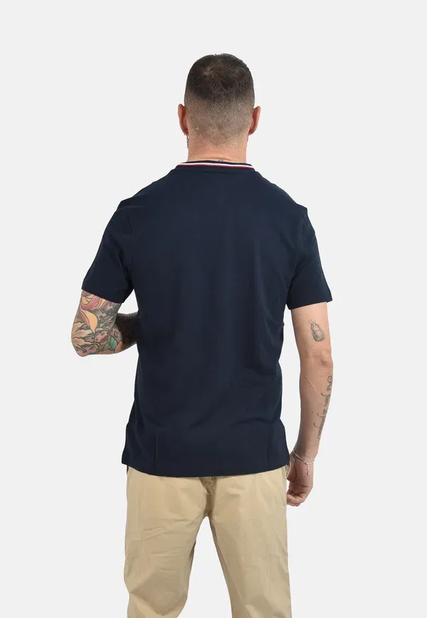 Футболка хлопковая Basic T-shirt Tommy Hilfiger, Dark Blue, темно-синий — фото 3