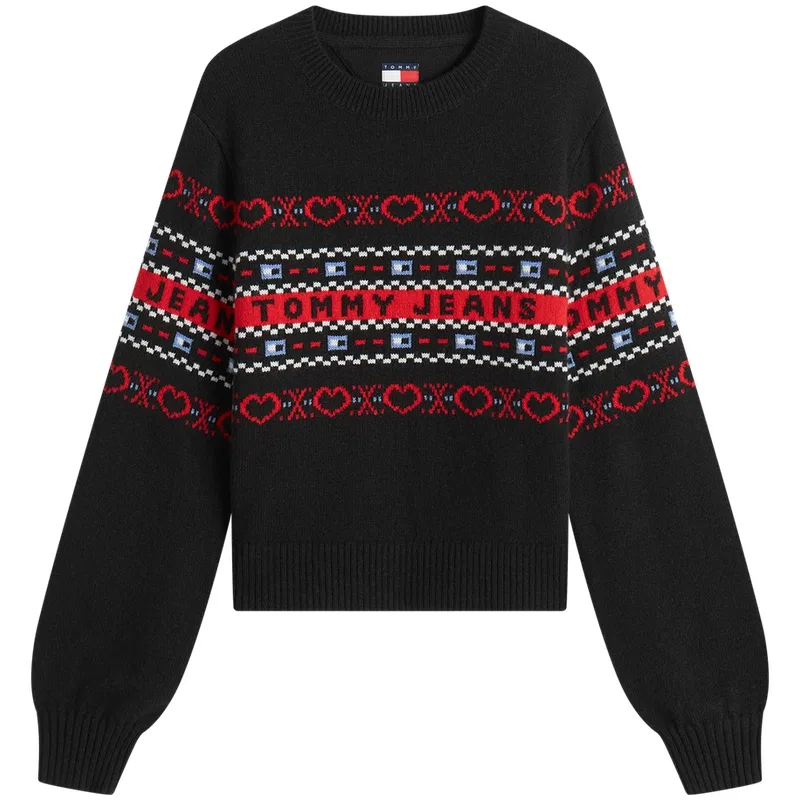 Женский свитер с круглым вырезом Black BDS Tommy Hilfiger, Black BDS — фото 3