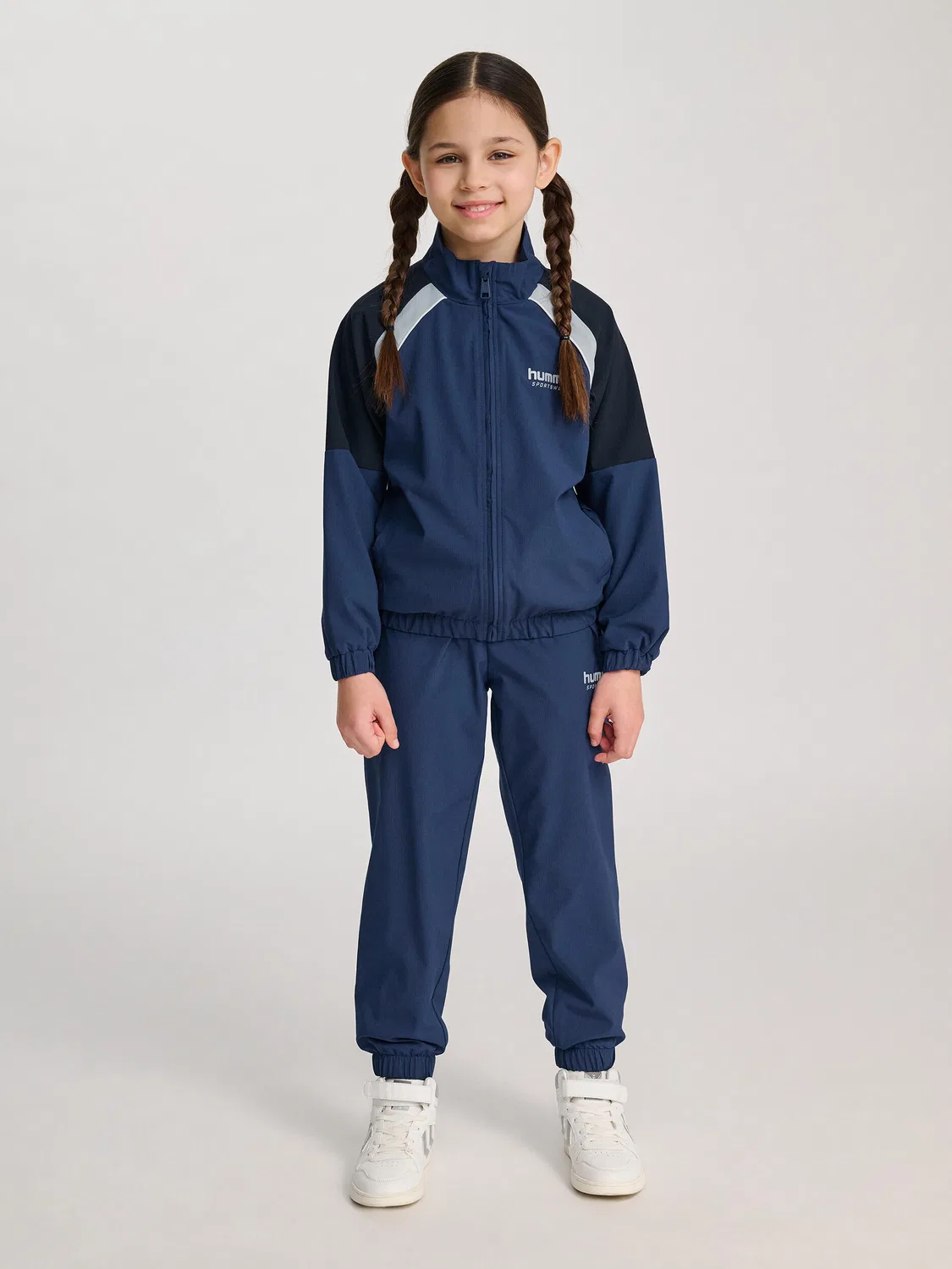 Детская куртка на молнии Loose Hummel, Blau Navyblau Gletscherblau — фото 4