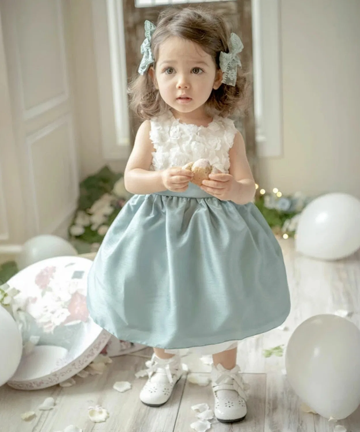 Детское платье для девочек с принтом роз Rose Party Catherine Cottage, Green
