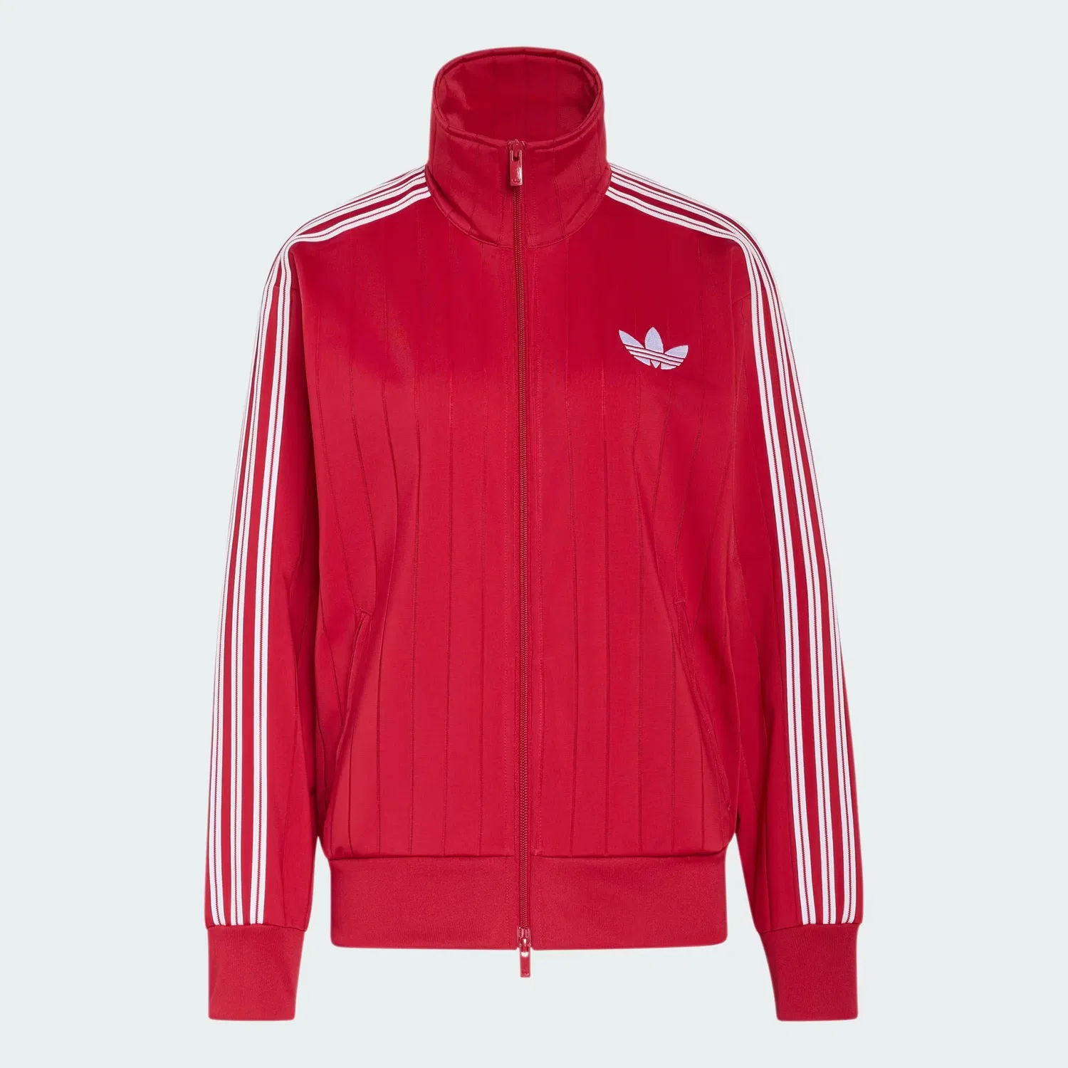 Женская олимпийка свободного кроя Pinstripe Firebird Loose Tracktop Adidas Originals, красно-белый — фото 4