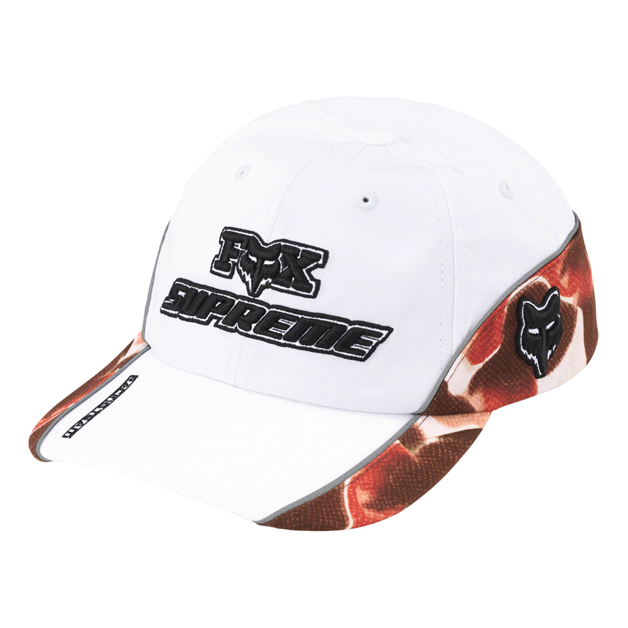 

Бейсболка Supreme x Fox Racing 6-Panel Cap 'White', белый