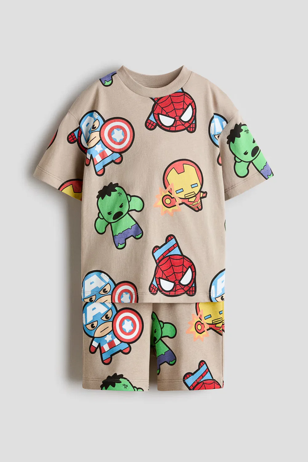 Комплект из 2 предметов с принтом H&M, Beige/Marvel Comics