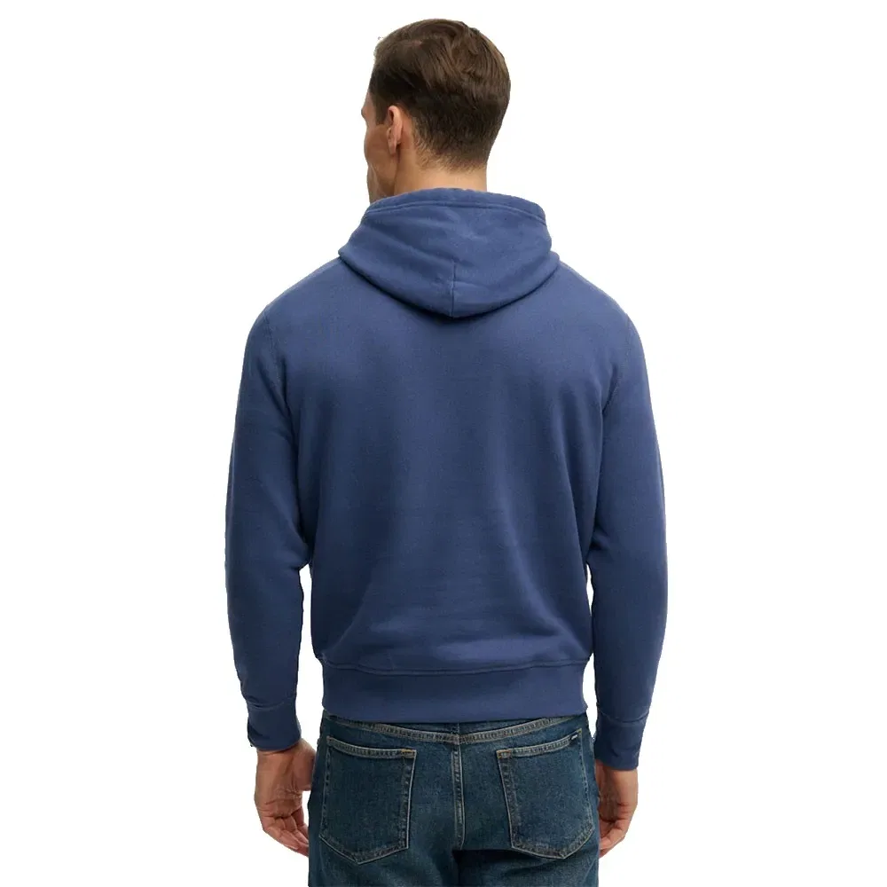 Худи Monogram Emb Superdry, синий — фото 2