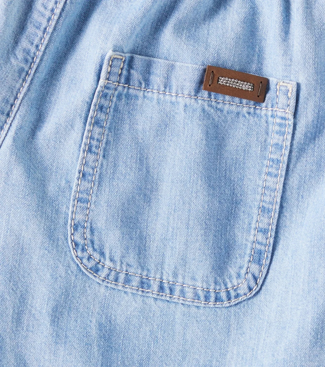 Шорты джинсовые Monili Brunello Cucinelli Kids, синий — фото 3