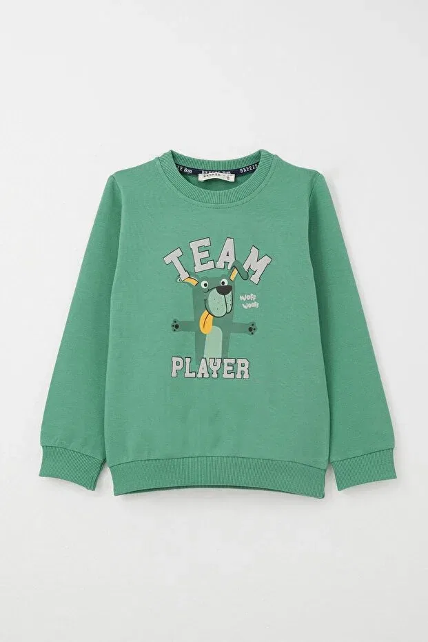 Детский спортивный комплект для мальчиков с принтом Player Puppet Breeze, Mint Green — фото 2