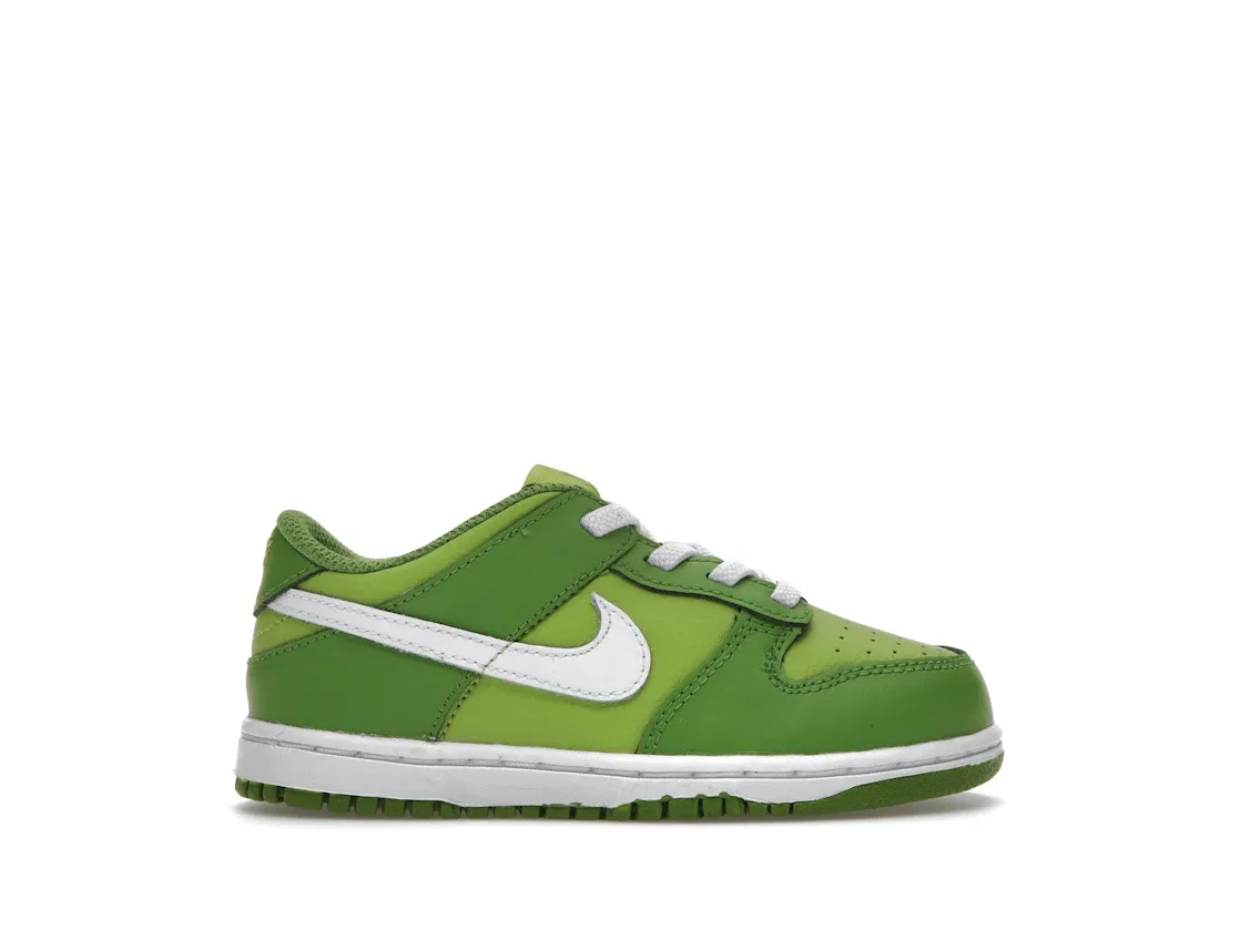 Детские кроссовки с зеленым верхом Nike Dunk Low Nike, Chlorophyll White Vivid Green