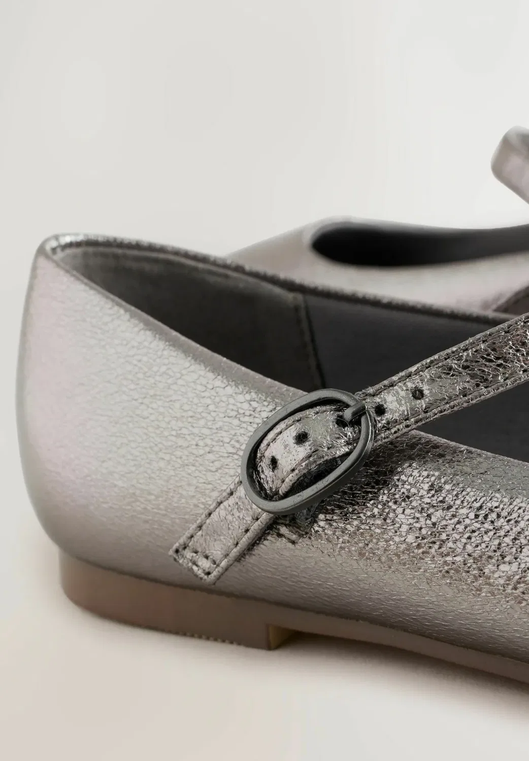 Туфли Мэри Джейн - балетки с ремешком на щиколотке Next, Silver-Coloured — фото 3