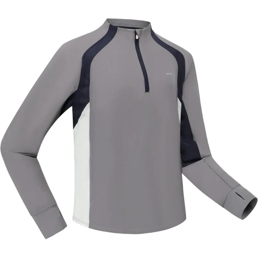 Детская футболка с принтом для мальчиков DECATHLON, Lead Gray/Ink Cyan — фото 4