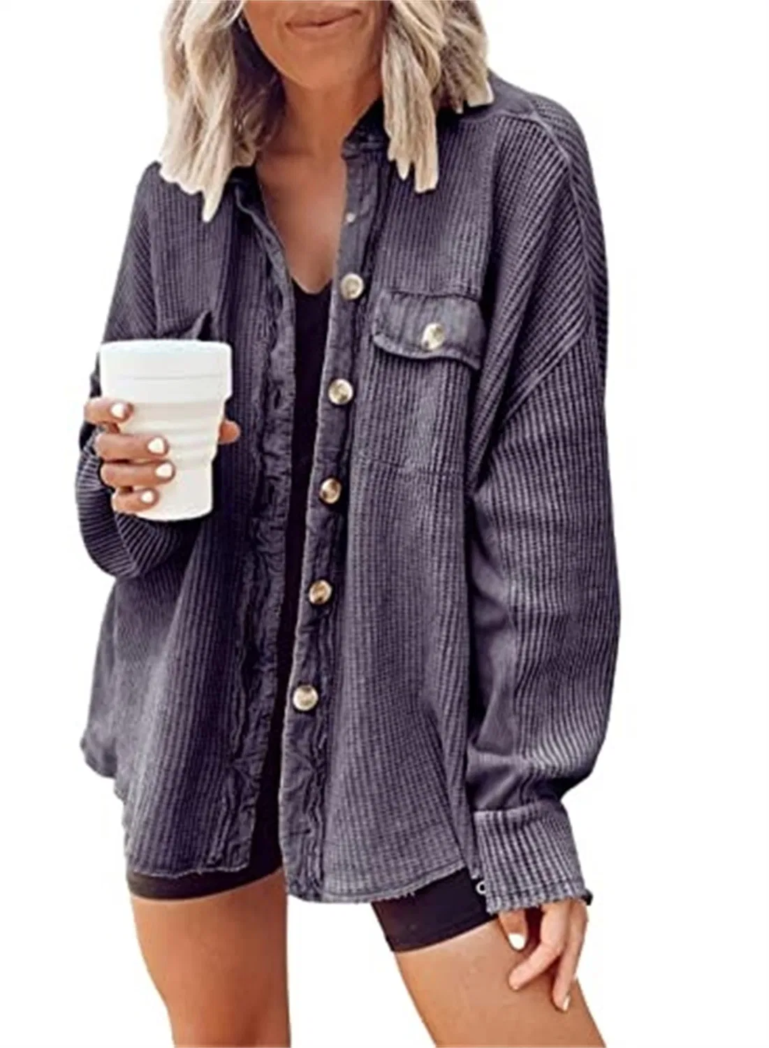 Женская куртка с рукавом-кимоно и сотовым узором, bianco — фото 3