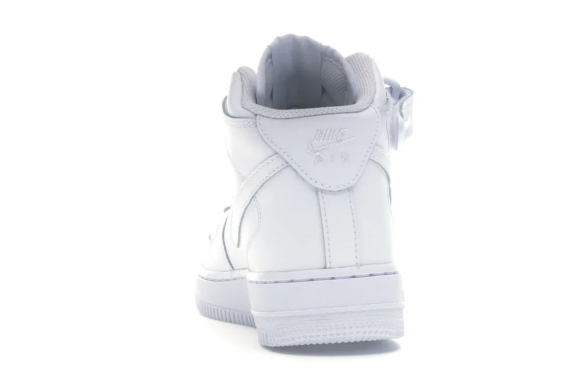 Детские кроссовки для активного отдыха Nike Air Force 1 Mid, White/White — фото 4