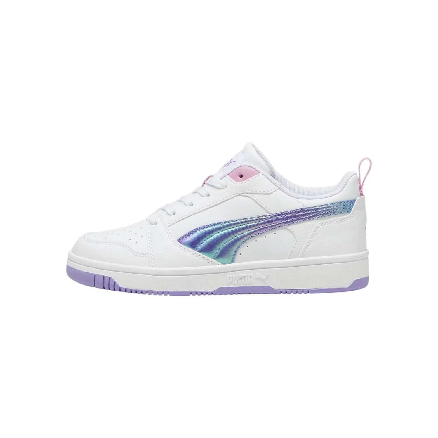 Детские кроссовки для девочек с массивной подошвой Rebound V6 Lo Bouncy Sky JR Puma, Weiss