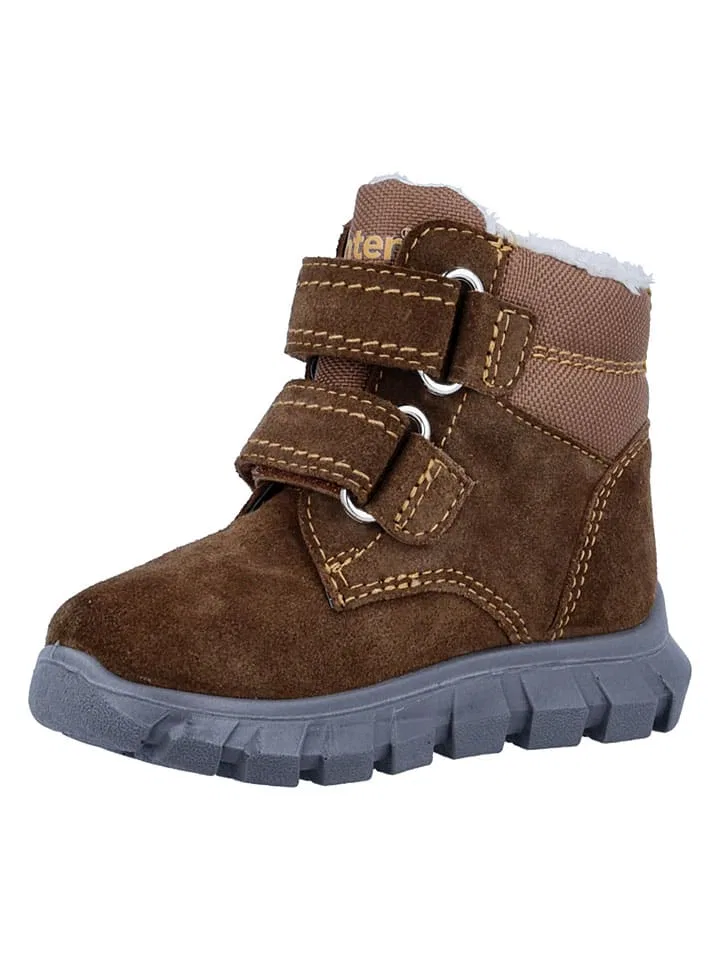 Зимние кожаные сапоги Snow Mini Richter Shoes, светло-коричневый — фото 3