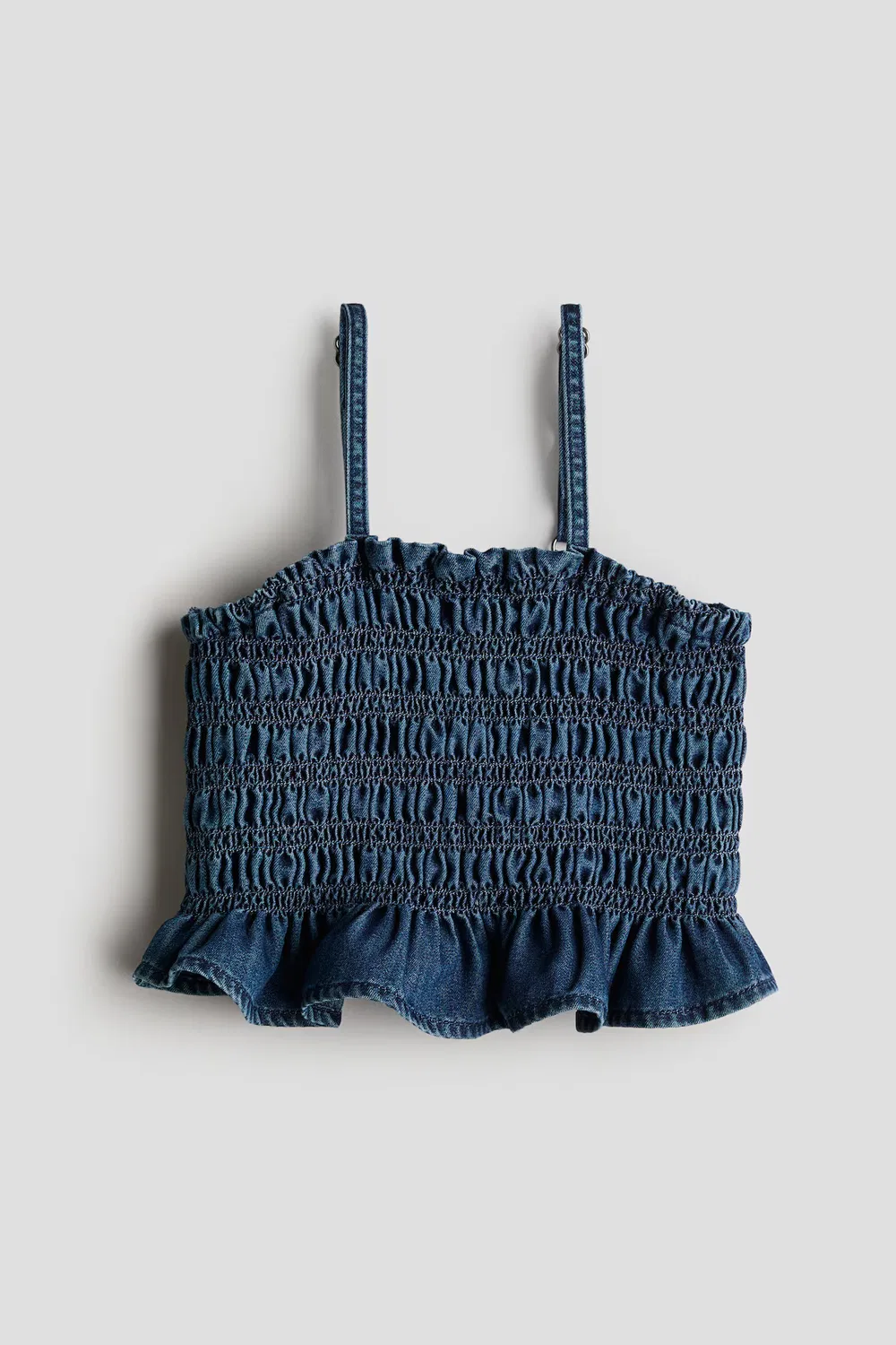 Джинсовый топ дымчатого цвета H&M, Dark Denim Blue