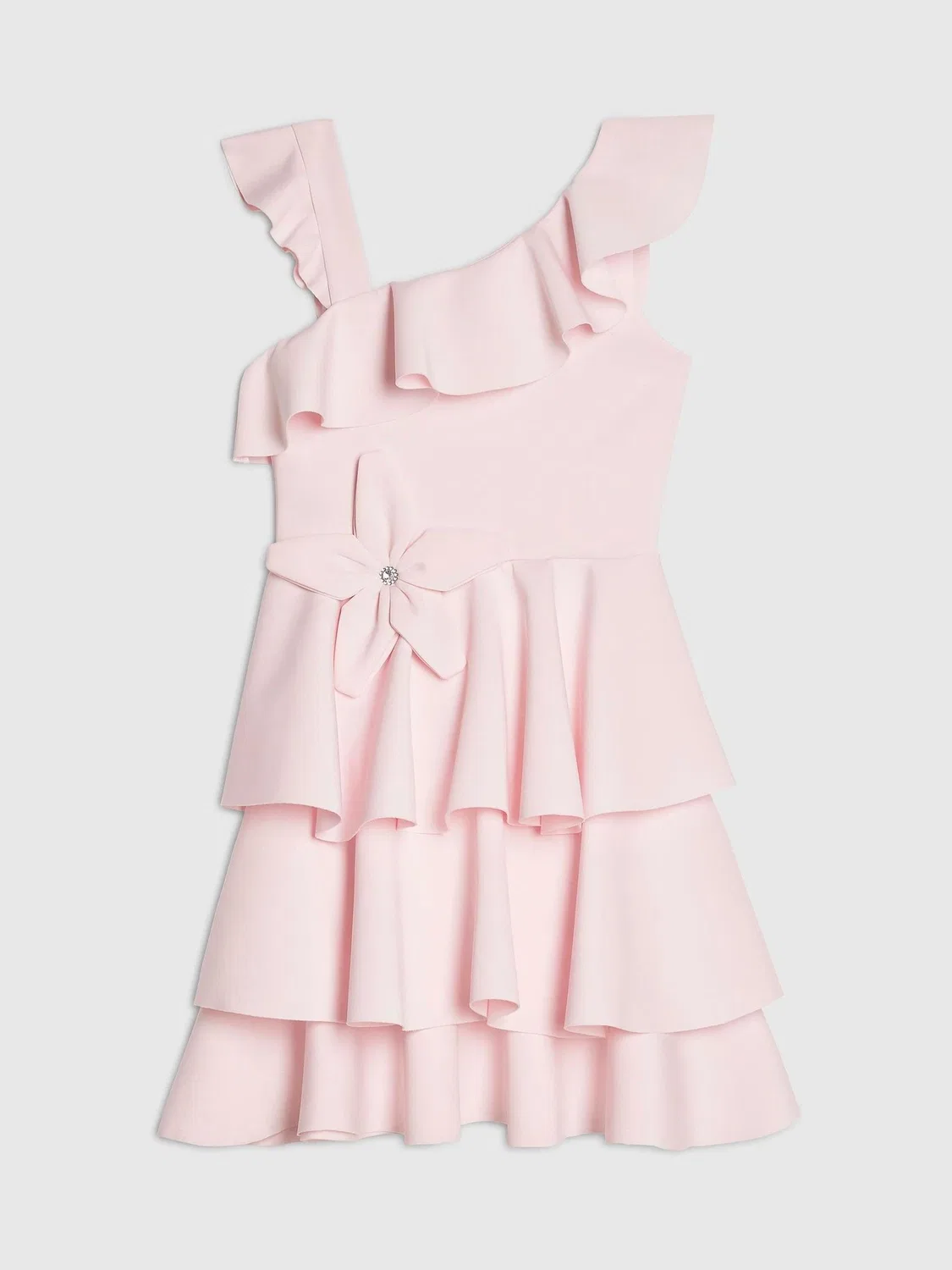 Платье с асимметричным вырезом River Island, розовое