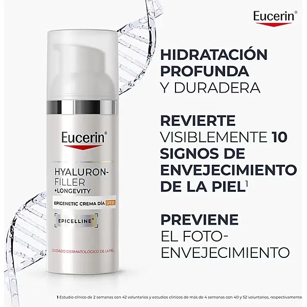 Дневной крем для лица с SPF 30 и антивозрастным действием Hyaluron Filler + Longevity Eucerin, 50 мл — фото 3