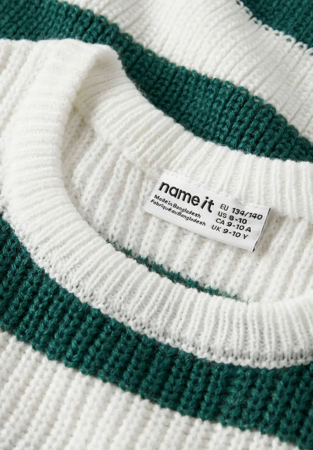 Nkfpnilian ls boxy short knit - jumper Name It, Cloud Dancer — фото 3