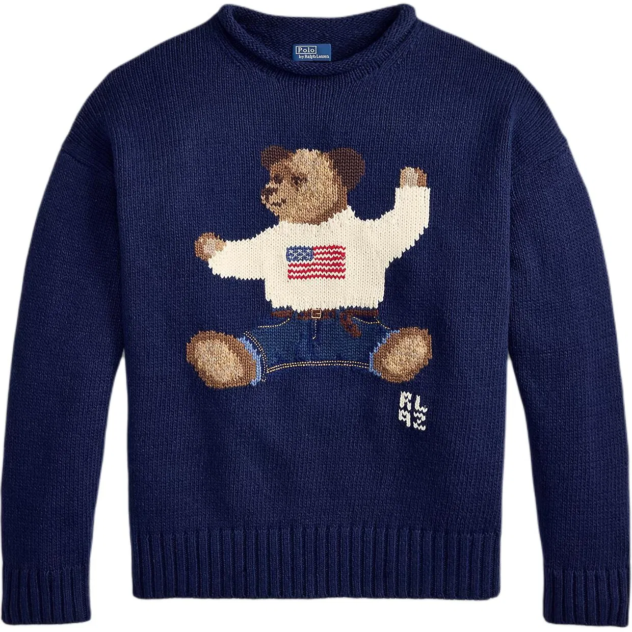 Женский свитер свободного кроя с принтом Polo Bear Polo Ralph Lauren, Marine Blue