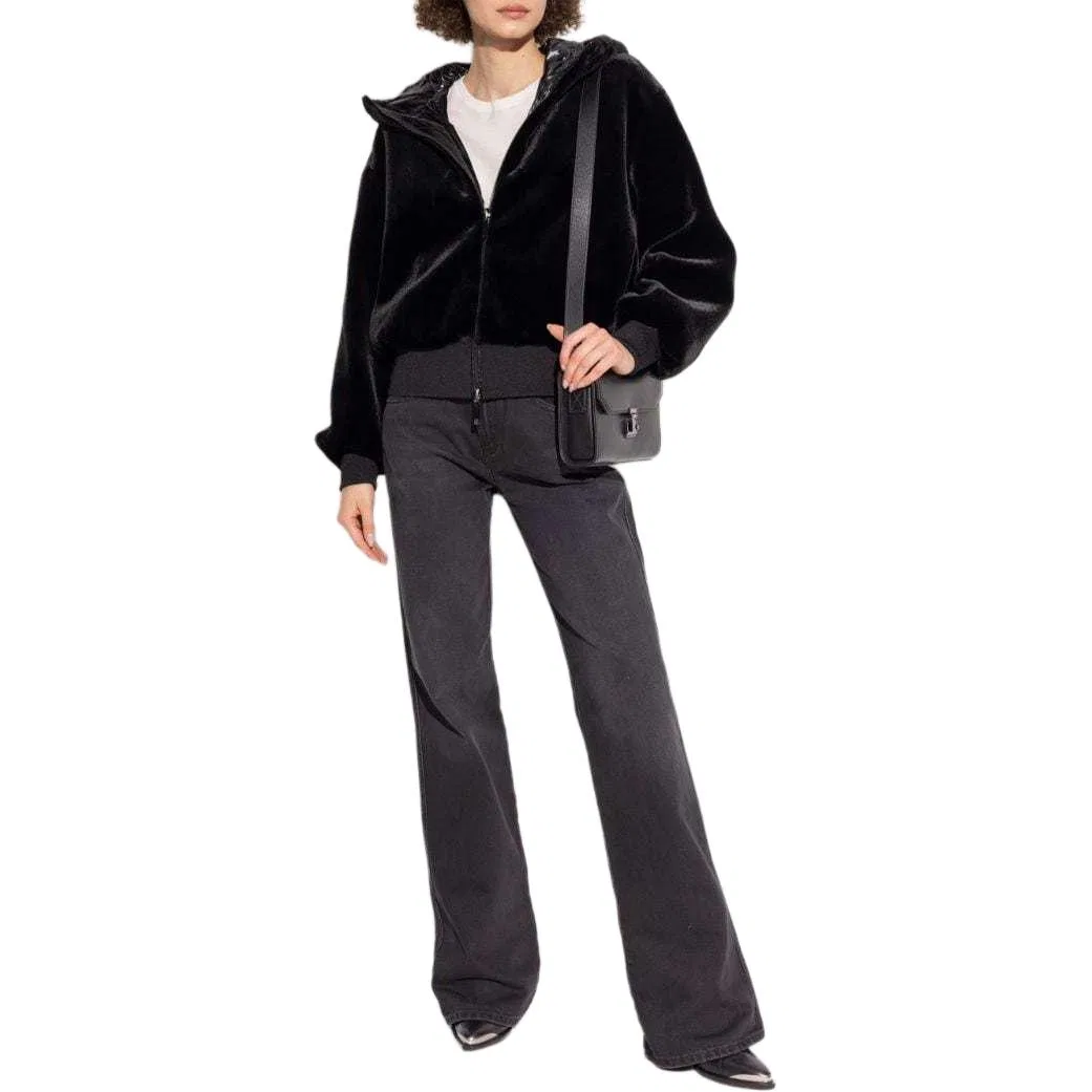 Женская куртка с длинным рукавом SS24 Jackets & Coats, EMPORIO ARMANI, Black — фото 3