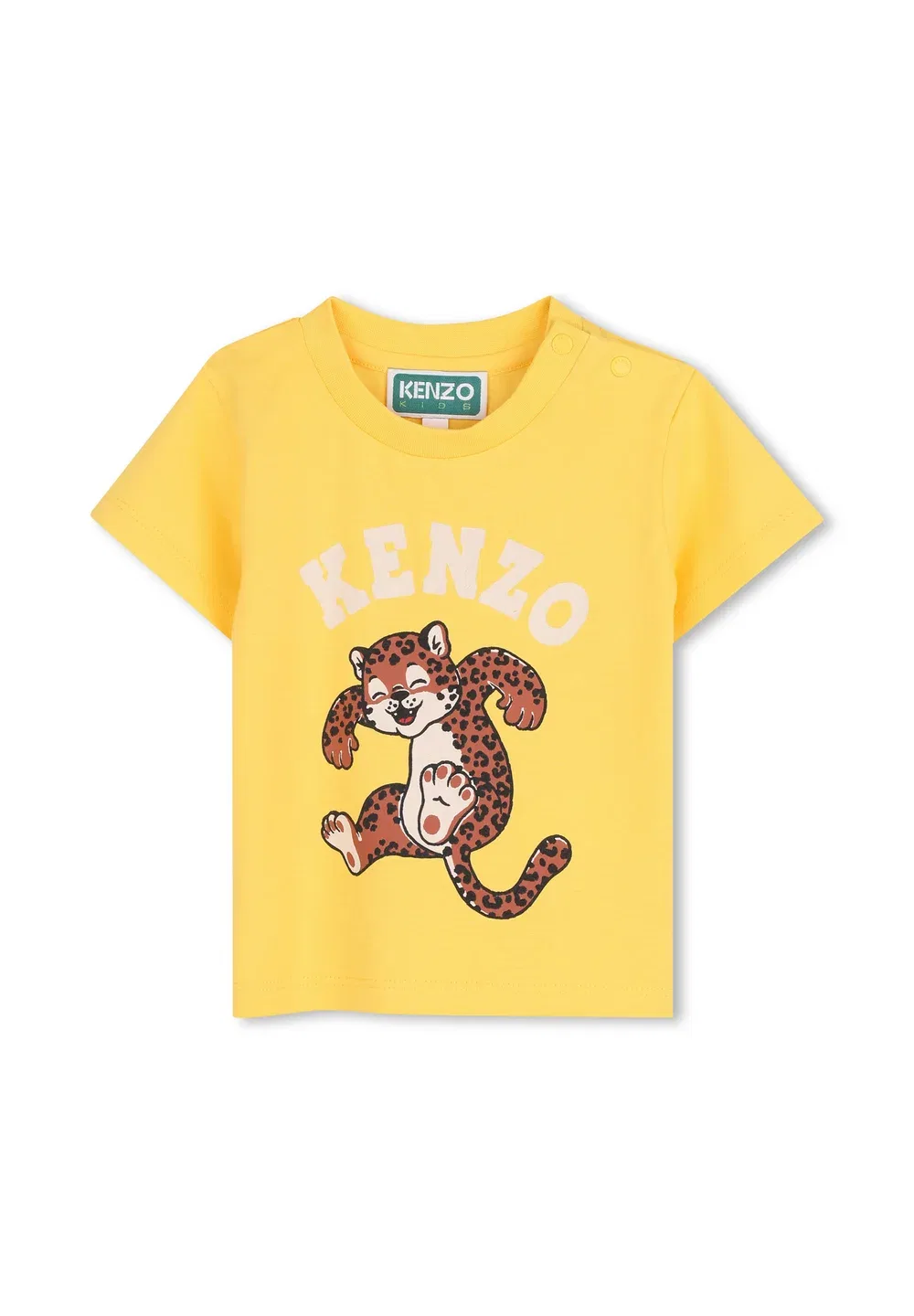 Футболка с принтом "manches courtes" - футболка с принтом Kenzo Kids, Jaune Sport