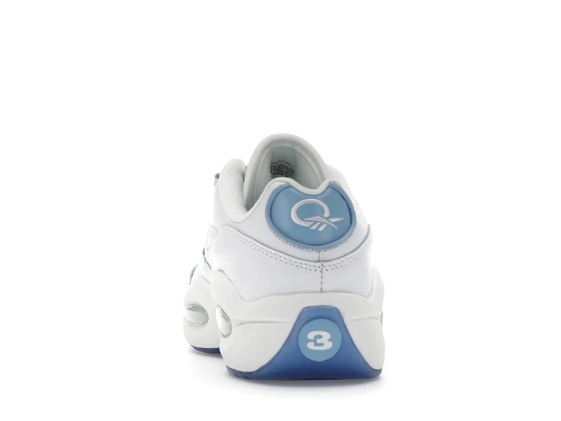 Детские кроссовки с мыском из патентованной кожи Reebok Question Low, White/Blue/Ice — фото 4