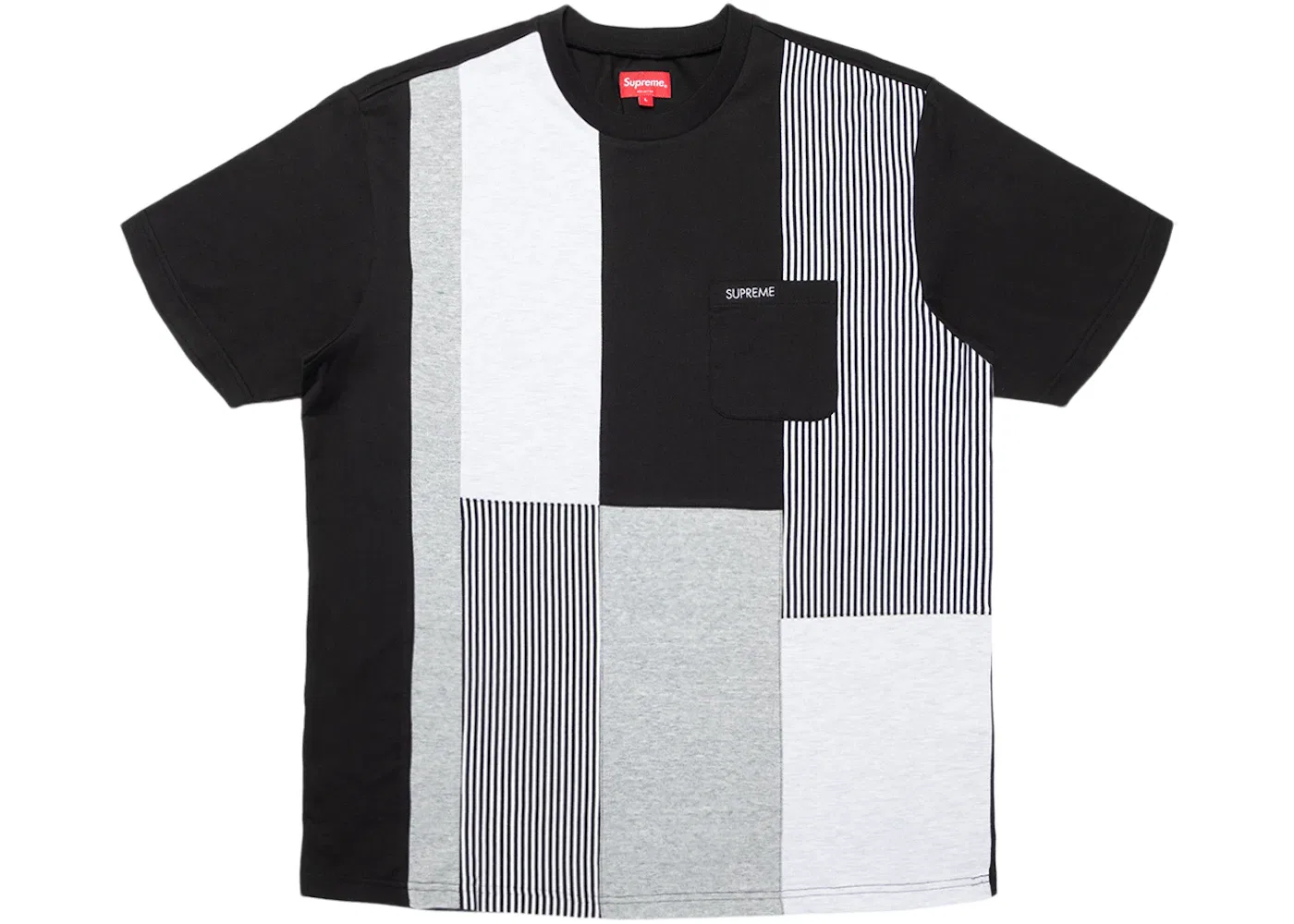 Мужская футболка с накладным карманом Supreme Pocket Tee, Black