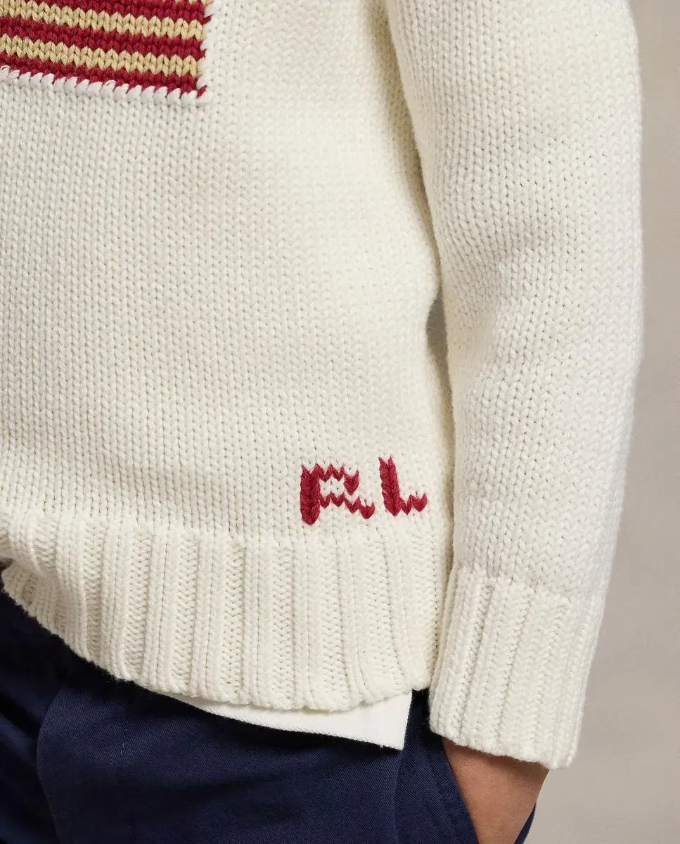 Детский джемпер с флагом Polo Ralph Lauren, Crudo — фото 3