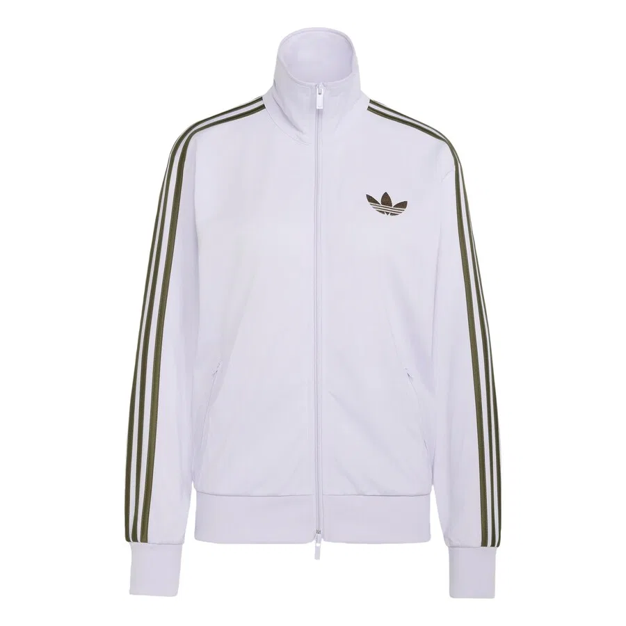 Худи на молнии ADIDAS ORIGINALS 'Firebird' белого цвета