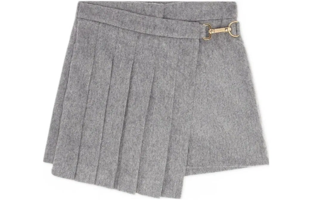 Детская юбка средней длины с коротким фасоном FENDI, Gray