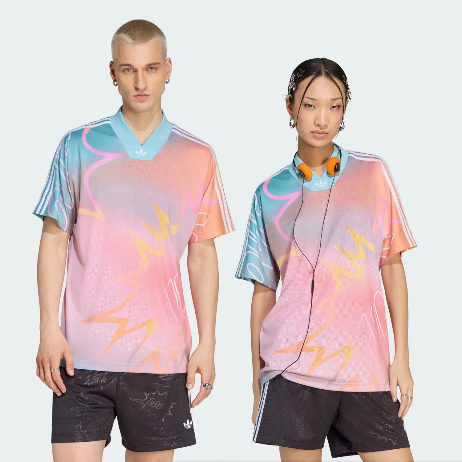 Футбольная футболка с принтом по всей поверхности Love Unites AOP Adidas Originals, радужный