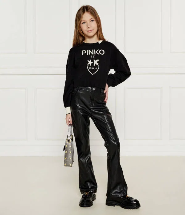 Детский свитер Regular Fit Pinko Up, черный — фото 2
