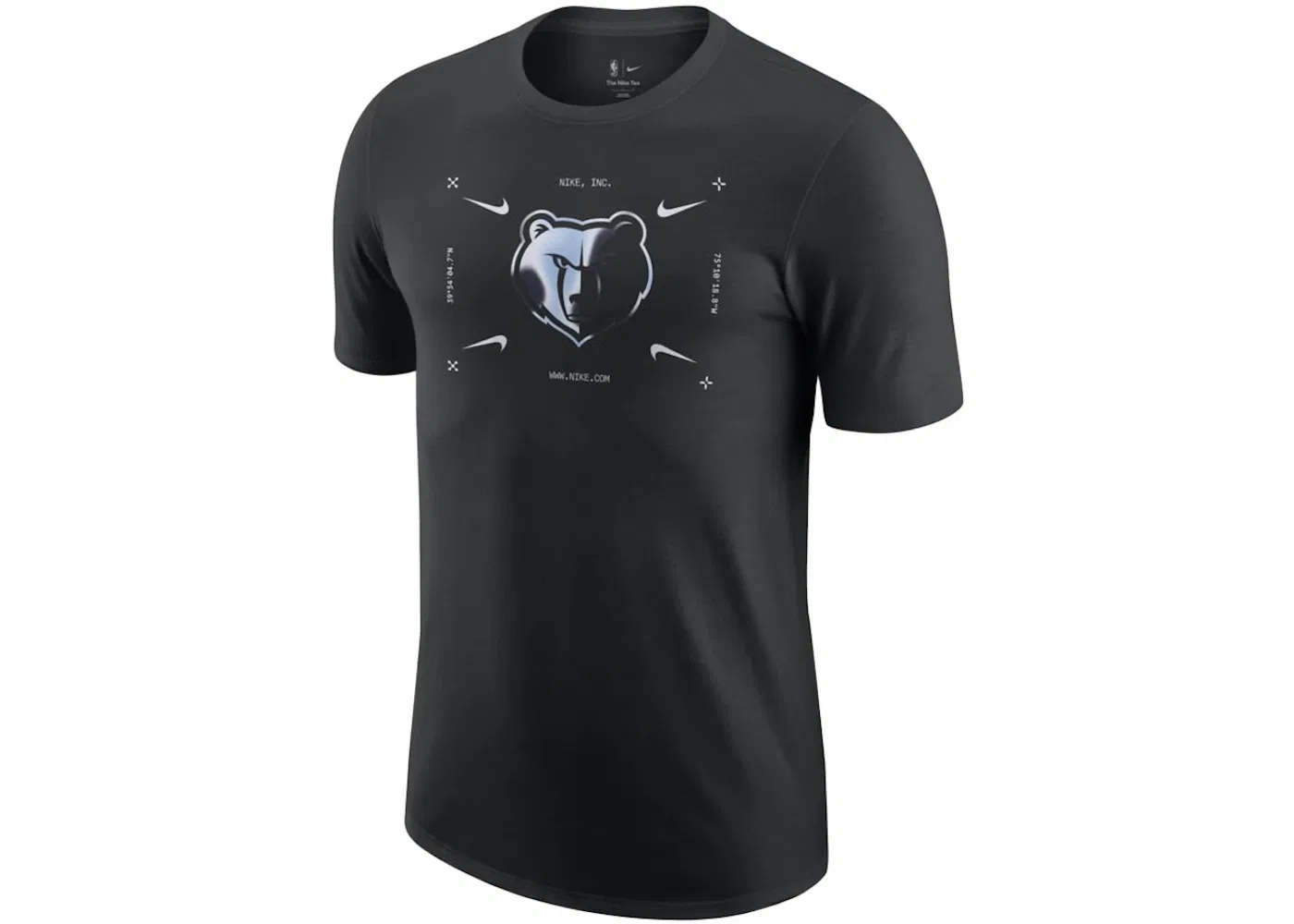 Мужская футболка с принтом NBA Memphis Grizzlies Nike, черный